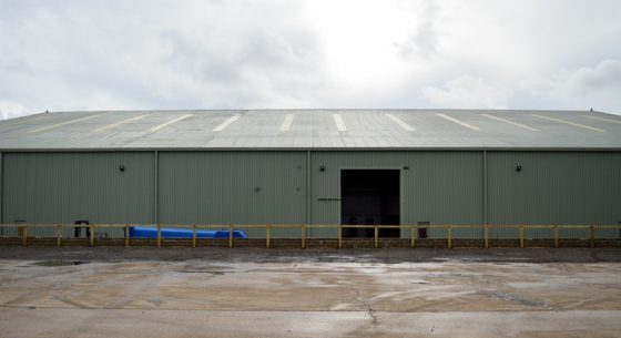 Aircraft Hanger Roof Onsite Spraying
