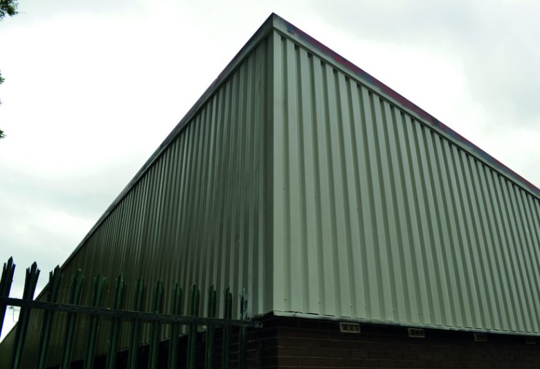 North Seaton Industrial Estate Cladding After Spraying