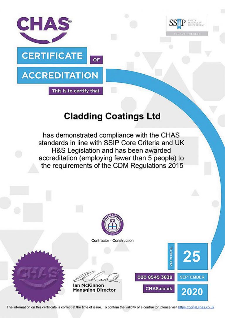 CHAS Certificate