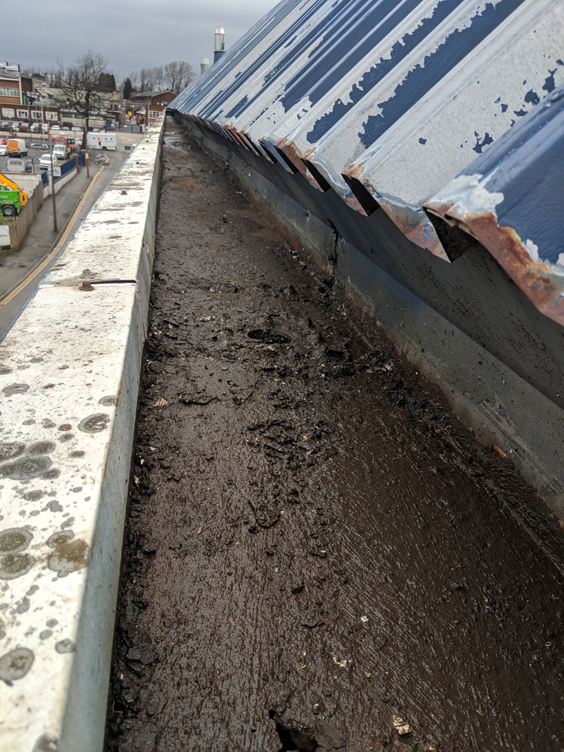 Stadium Gutter Before