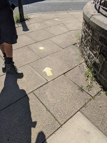 Applying floor markings