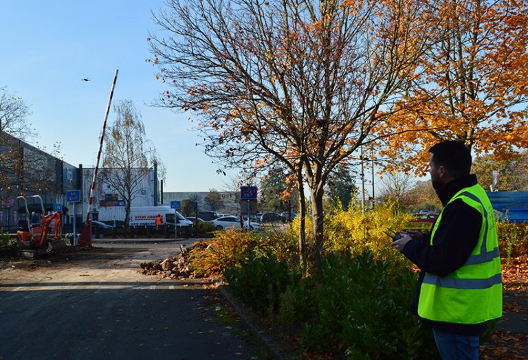 carrying out a drone survey