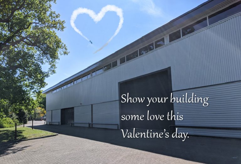 A refurbished building - show your building some love this Valentine's day