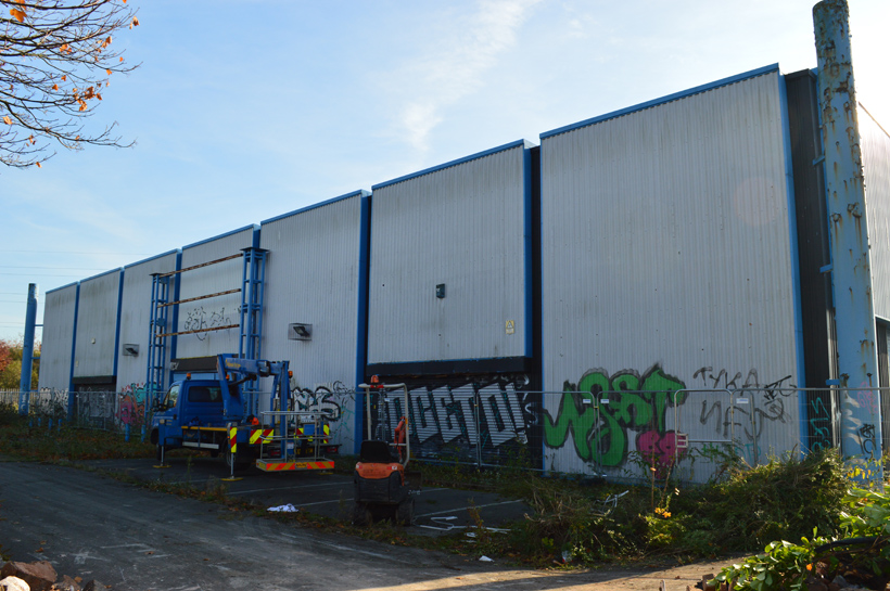 Former Hallfords unit Hull Before Cladding Restoration
