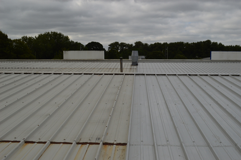 Former Poundstretcher Leicester During Roof Refurbishment