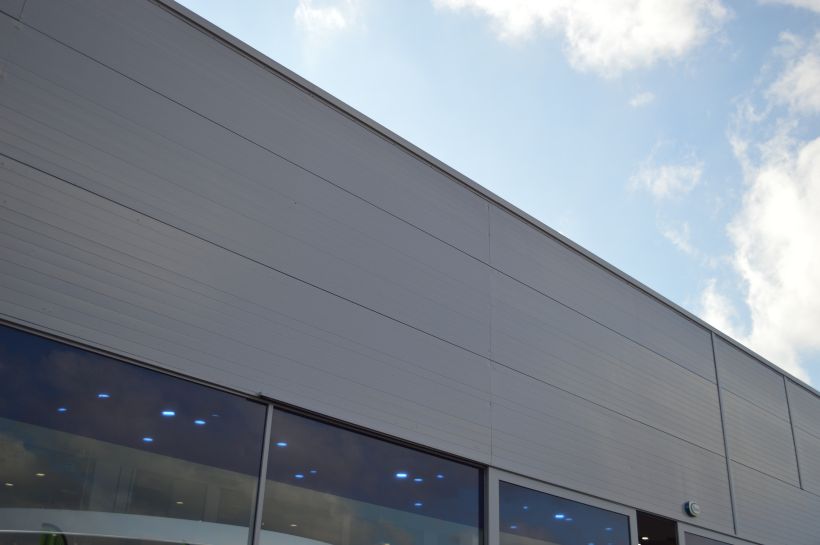 Trust Ford, Car Showroom, Castleford 6 Cladding repainting after