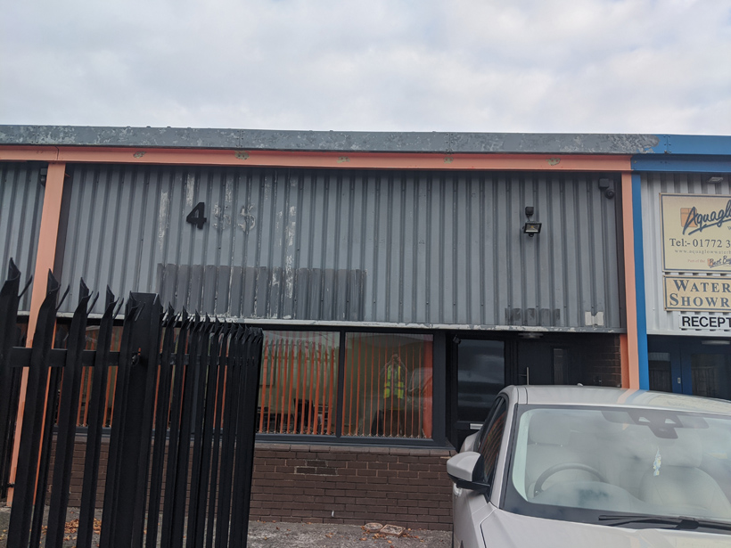Dee Gee International, Preston 27 Dee Gee building before coating