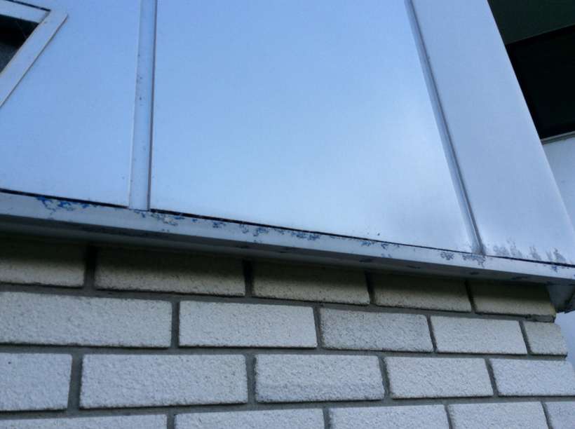 Residential Property, Hartlepool 13 Residential Property before cladding wrapping showing corrosion